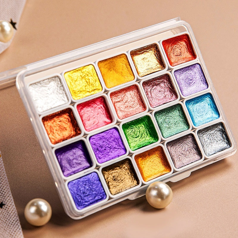Pearlescent Paint Art Raw Solid Watercolor