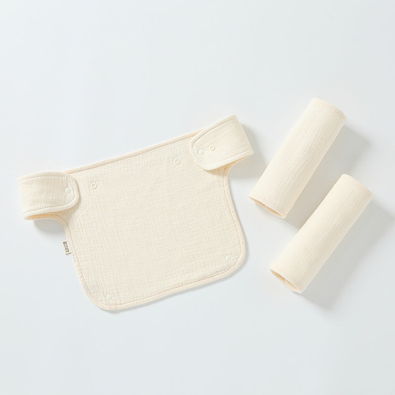 Double-shoulder Baby Waist Stool Drool Bib