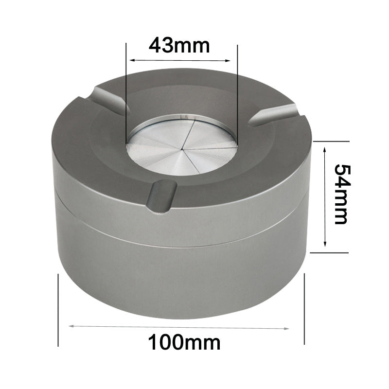 Cendrier Ménager Minimaliste en Acier Inoxydable Anti-Cendres