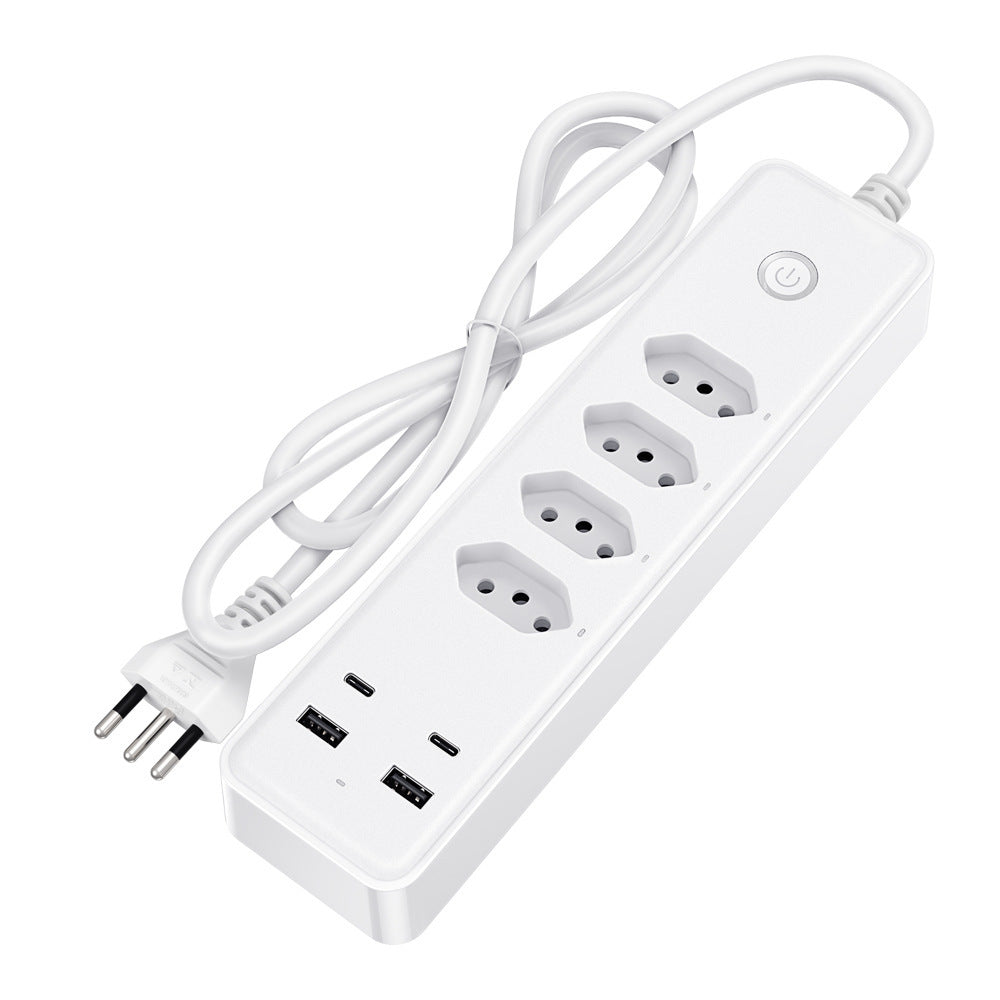 Multiprise intelligente brésilienne à quatre prises avec USB