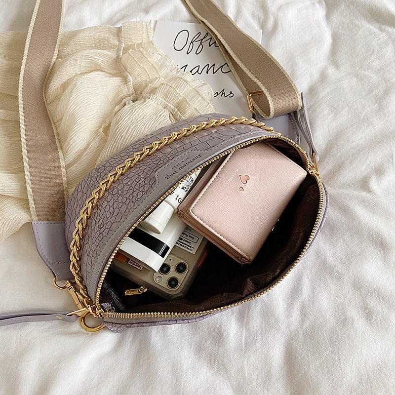 Sac de poitrine bandoulière large pour femme