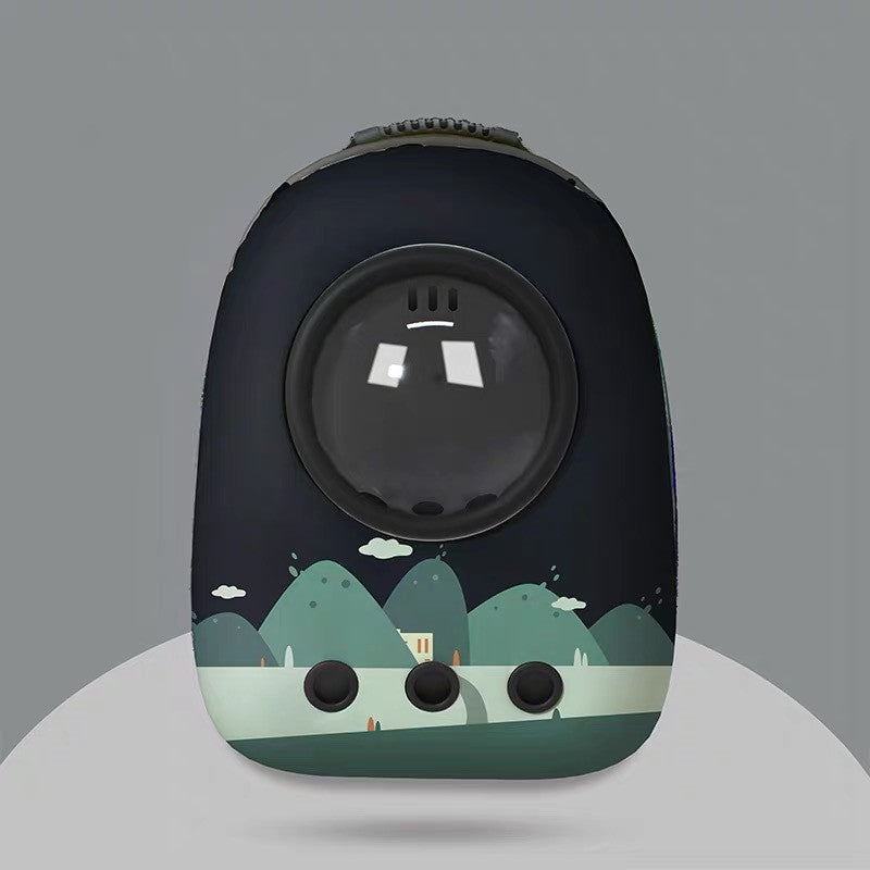 Go Out Portable Cat Backpack Space Capsule Pet School Bag Supplies