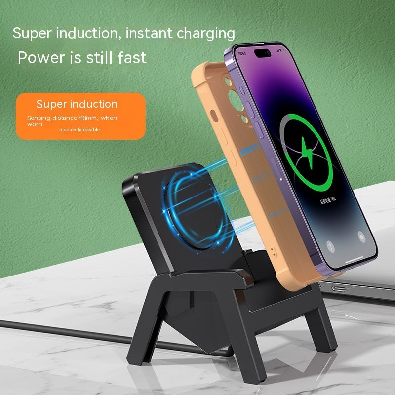 Support Enceinte Petite Chaise Chargeur Sans Fil