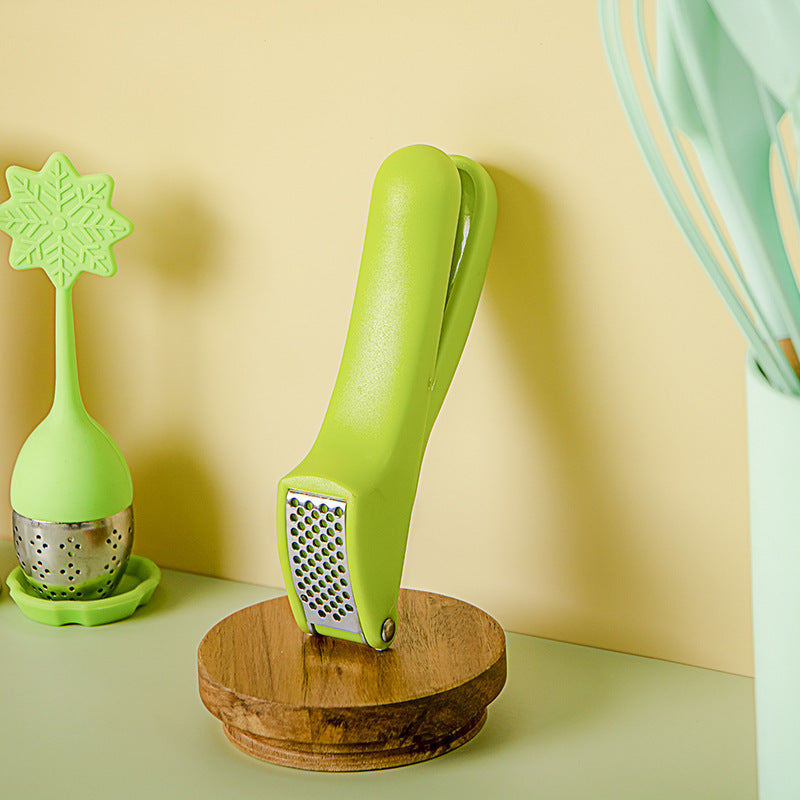 Stainless Steel Portable Non-slip Handle Kitchen Accessories Garlic Press Multifunction Manual Ginger Grinding Grater