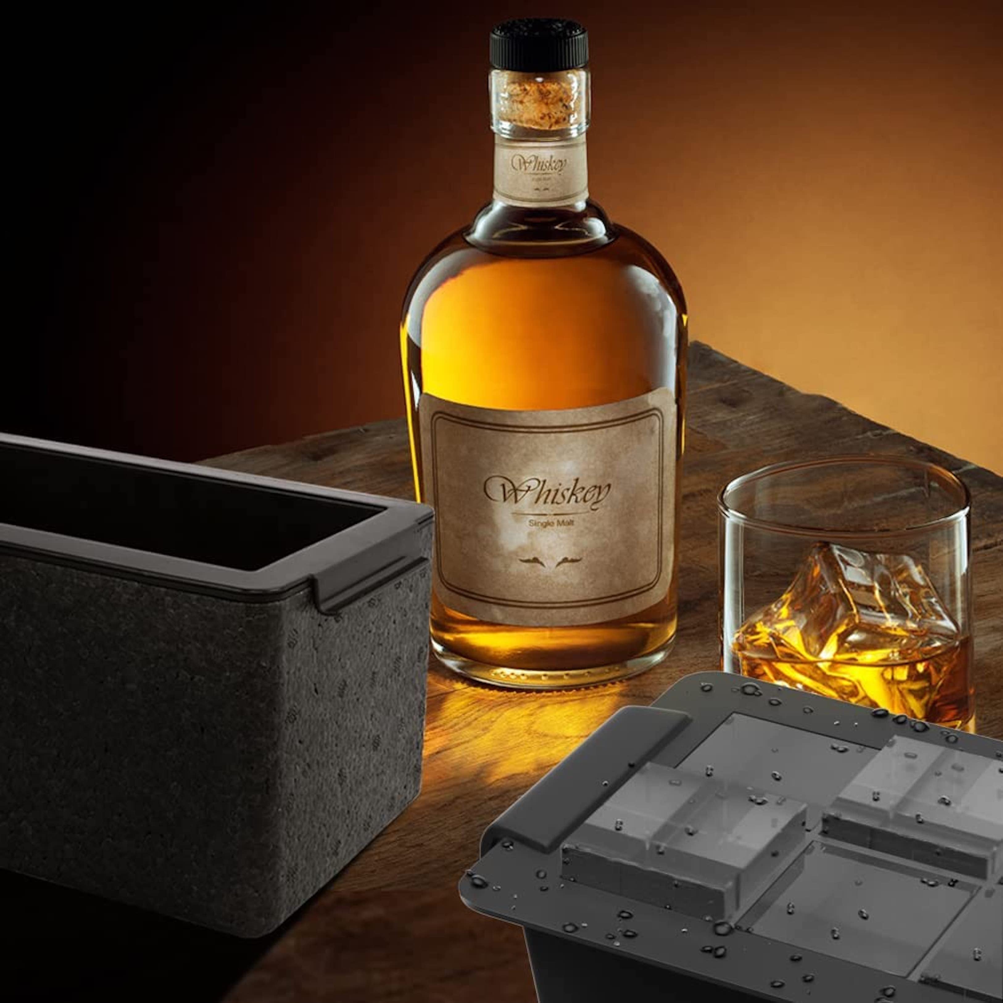 2TCU Transparent Ice Maker Silicone 1 Out 8 Square Ball Mold Bar Whiskey Ice Hockey Airless Bubble