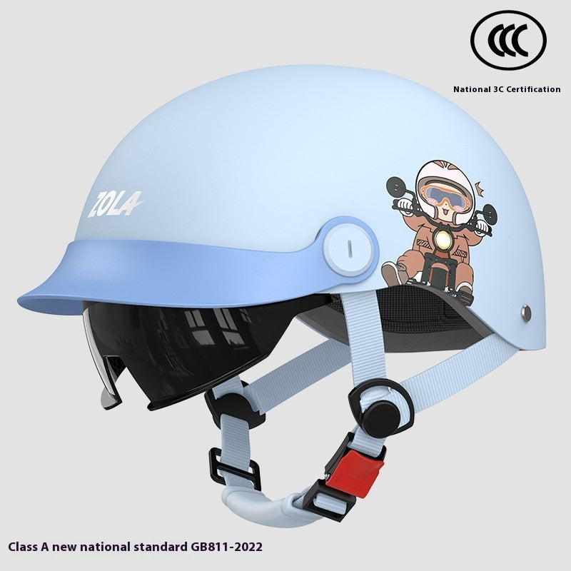 Electric Bicycle Helmet Men's And Women's Summer Sun Protection Lightweight