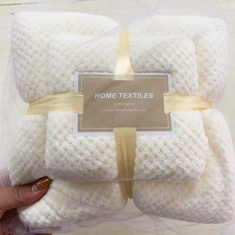 Ensemble de serviettes de bain en polaire de corail haute densité