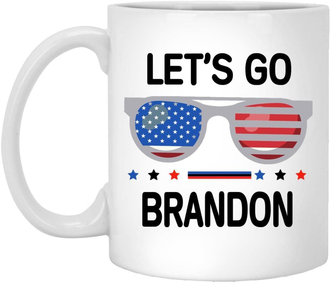 Let's Go Brandon Tasse à café en céramique Tasse à thé et à eau Anglais