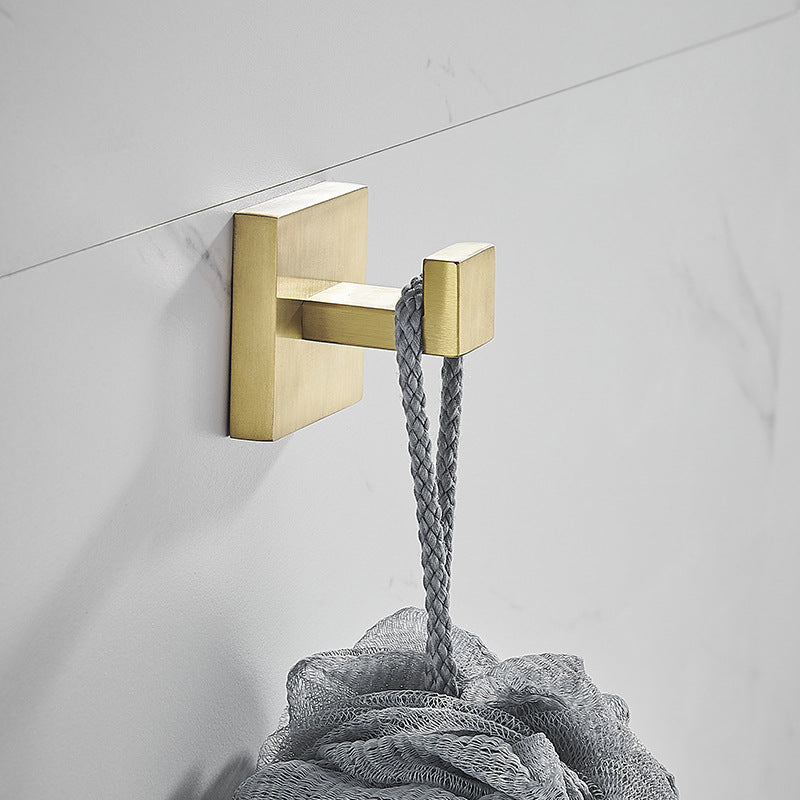 Brushed Gold Bath Towel Rack Bathroom Golden Pendant Set