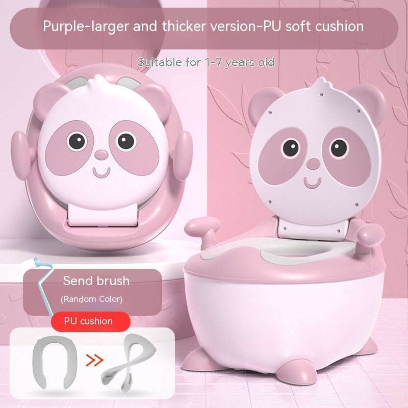 Lesser Panda Children's Toilet Baby Urinal PU Soft Cushion Training Basin