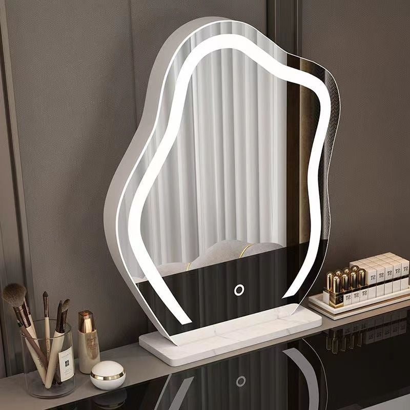 Miroir de maquillage nuage avec lumière de bureau