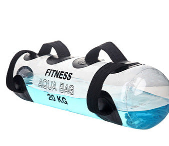 Haltère d'eau de fitness cylindrique transparent porteur - Équipement d'entraînement de fitness et d'haltérophilie