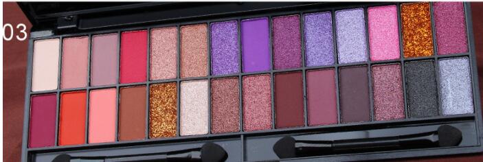 Palette de fards à paupières créative 28 couleurs mat nacré