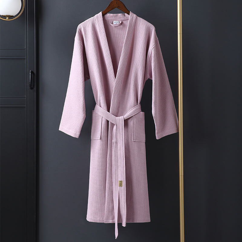 Bathrobe Absorbent And Quick-drying Men's Women's Long Couples Thin Robe