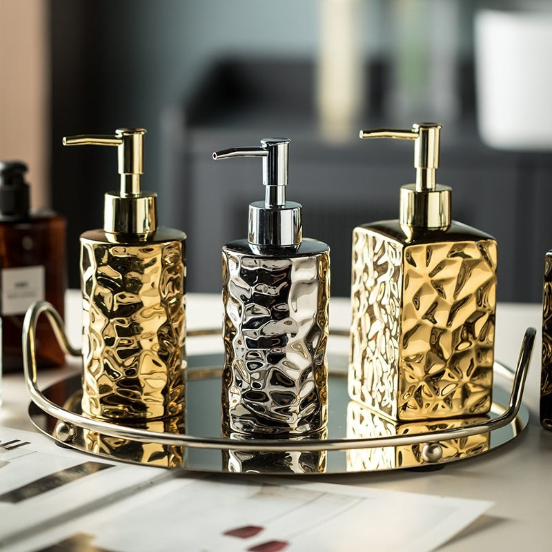 Press Light Luxury American Ceramic Storage Bottle