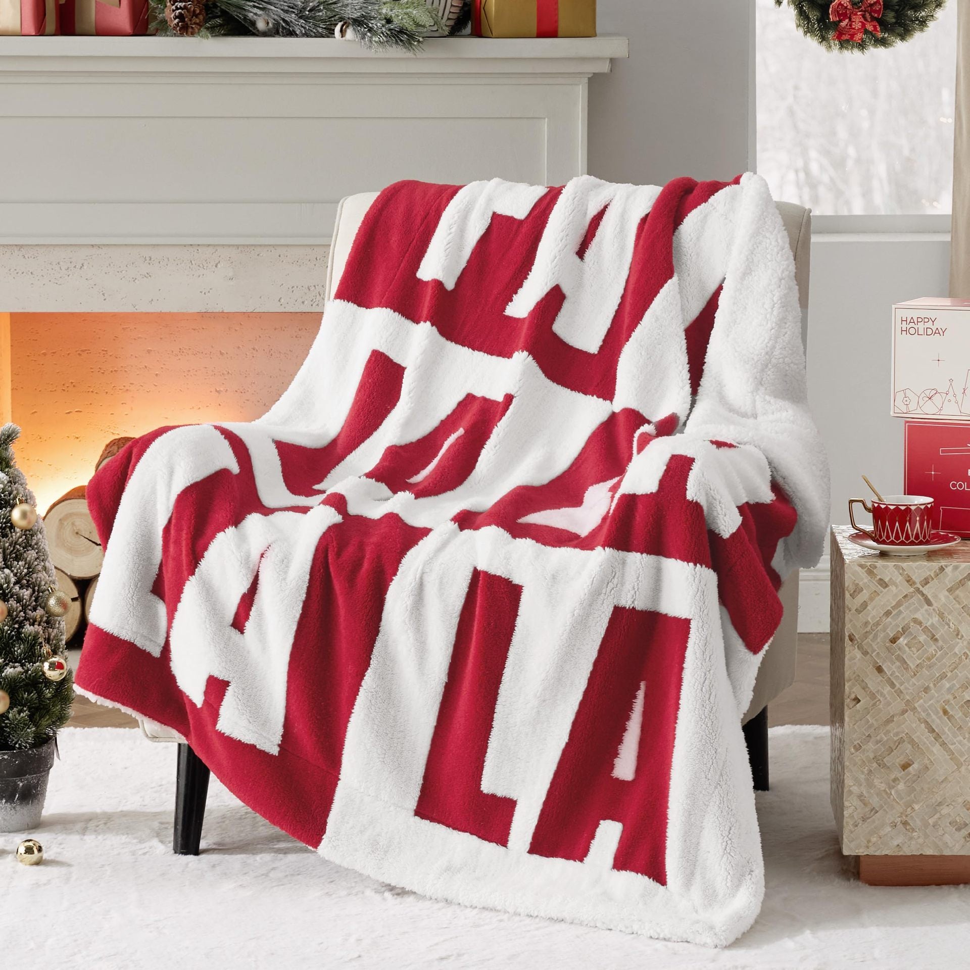Christmas Corgi Dog Baby Blanket