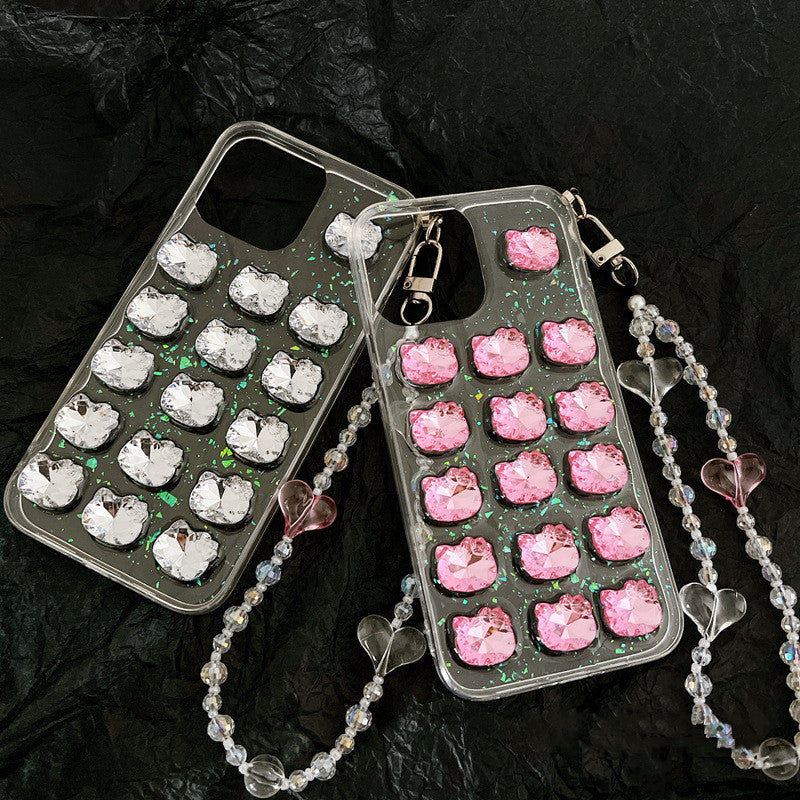 Epoxy Crystal Cat Shaped Phone Case