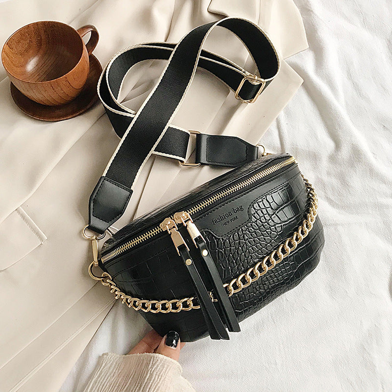 Sac de poitrine bandoulière large pour femme