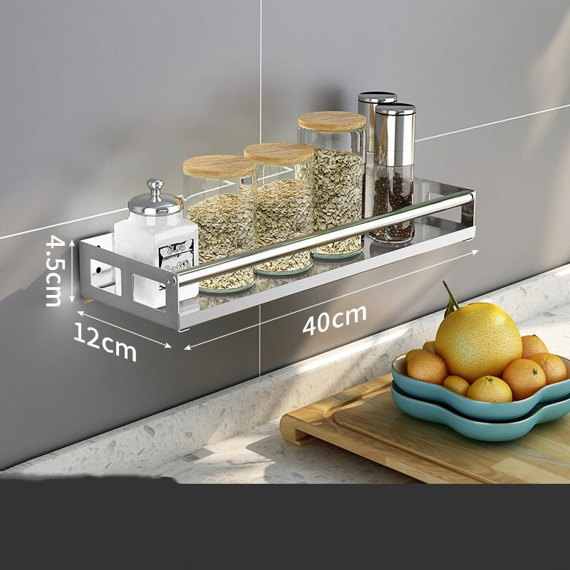 Punch-free kitchen seasoning rack
