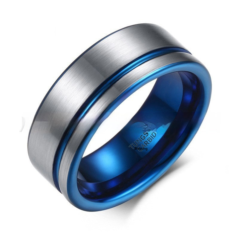 Classic Line Series Wide Surface 8mm Men's Tungsten Ring