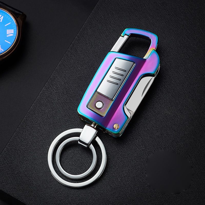 Briquet multifonction porte-clés, rechargeable par USB