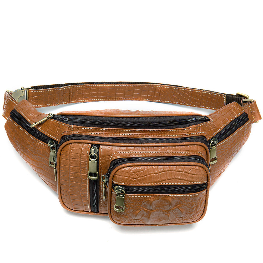 Sac bandoulière rétro en cuir de vachette huilé pour poitrine