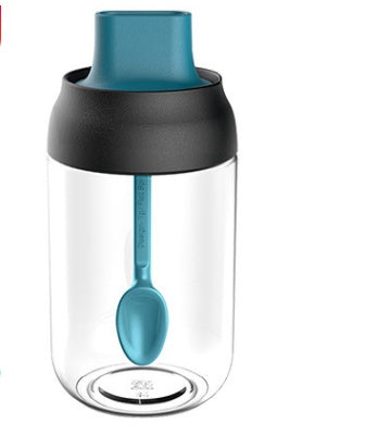 Bocal à épices en verre de cuisine avec cuillère et couvercle 250ML