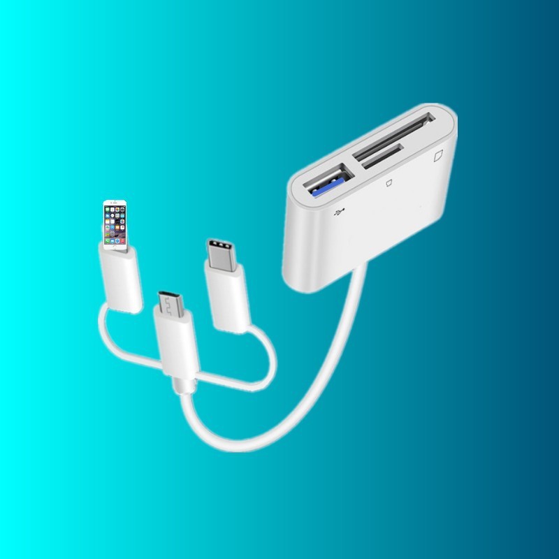 Mobile Phone SD Card Reader Camera Memory Card Conversion All-in-one