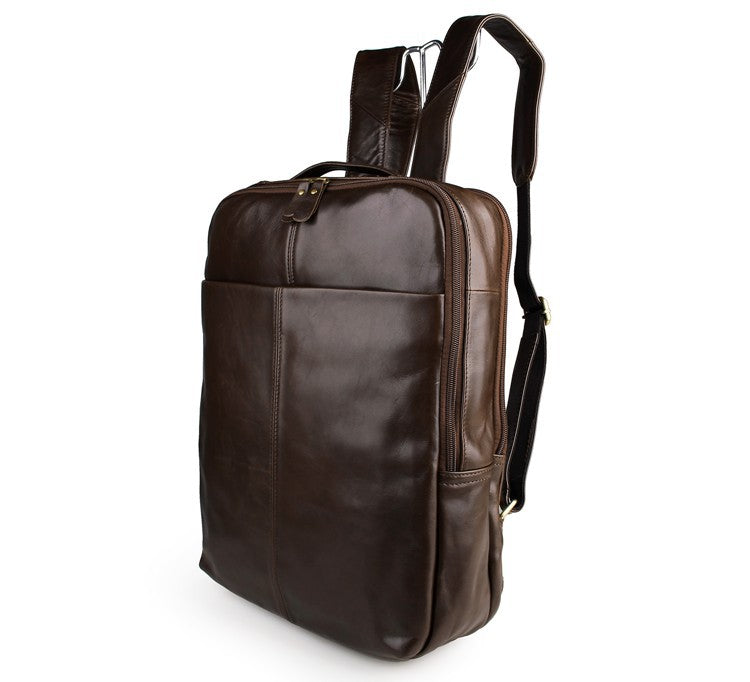 Sac à dos d'ordinateur en cuir véritable
