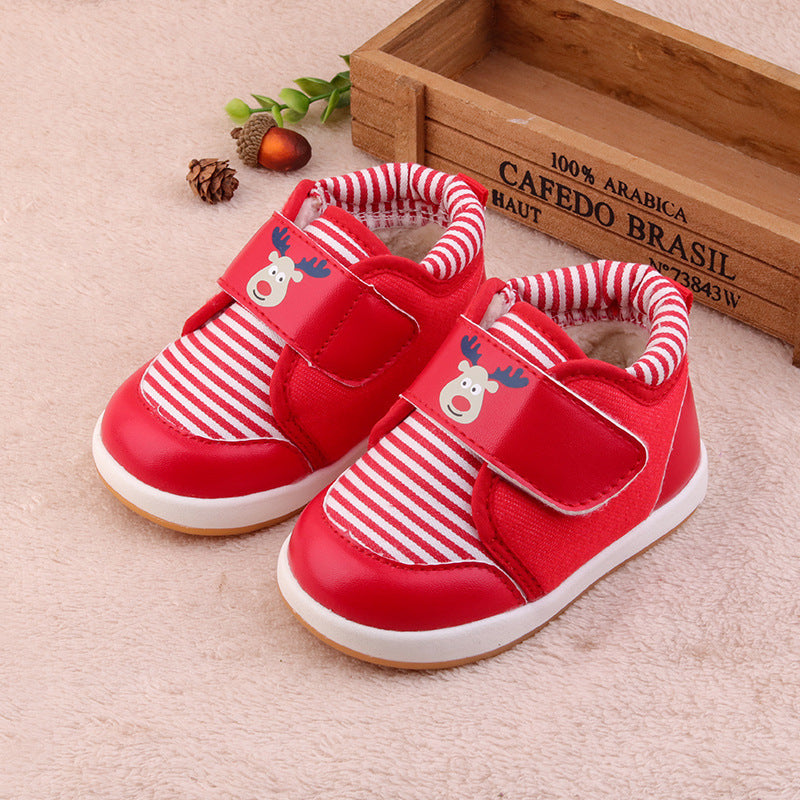 Warm soft-soled non-slip toddler shoes