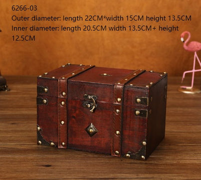 Boîte à Bijoux Carrée en Bois Boîte Rétro en Bois Accessoires de Rangement et Artisanat