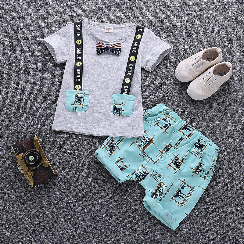 Short-sleeved gentleman tie set