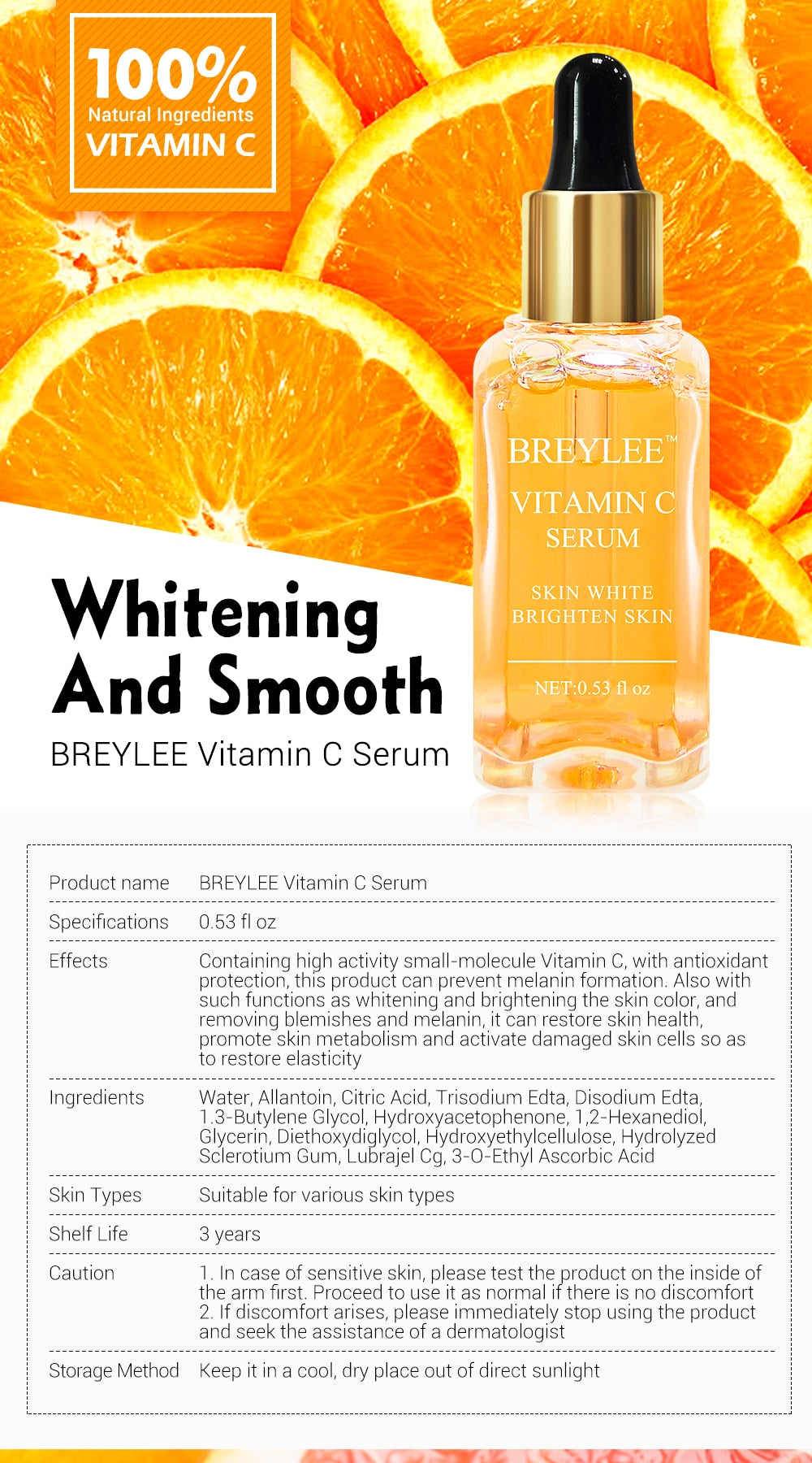 Sérum Éclaircissant Vitamine C pour le Visage