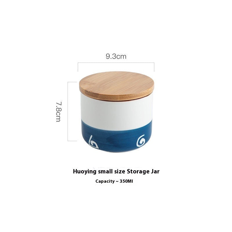 Sealed Jar Ceramic With Lid Kitchen Storage Cereals Food Storage Jar