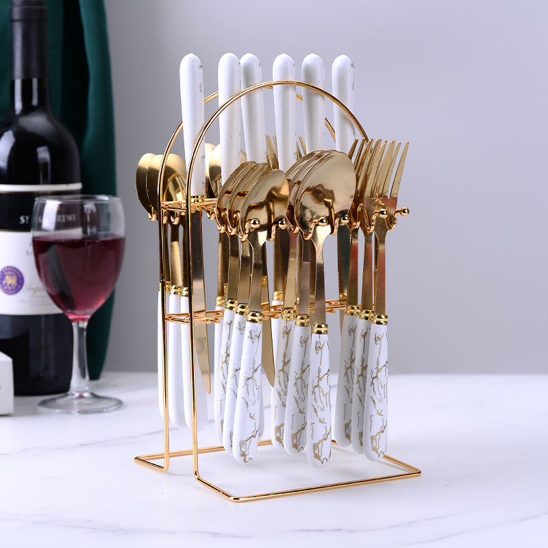 Stainless Steel Tableware Nordic Style 24-piece Set