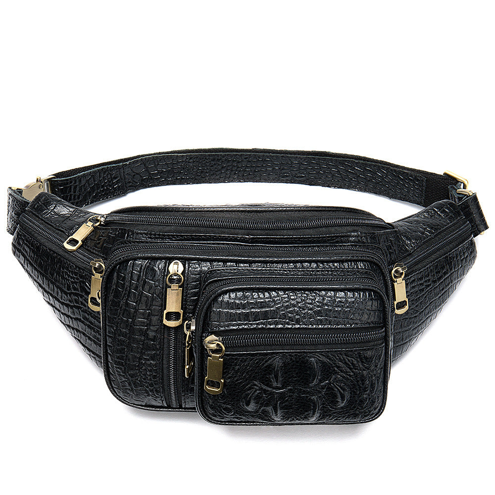 Sac bandoulière rétro en cuir de vachette huilé pour poitrine