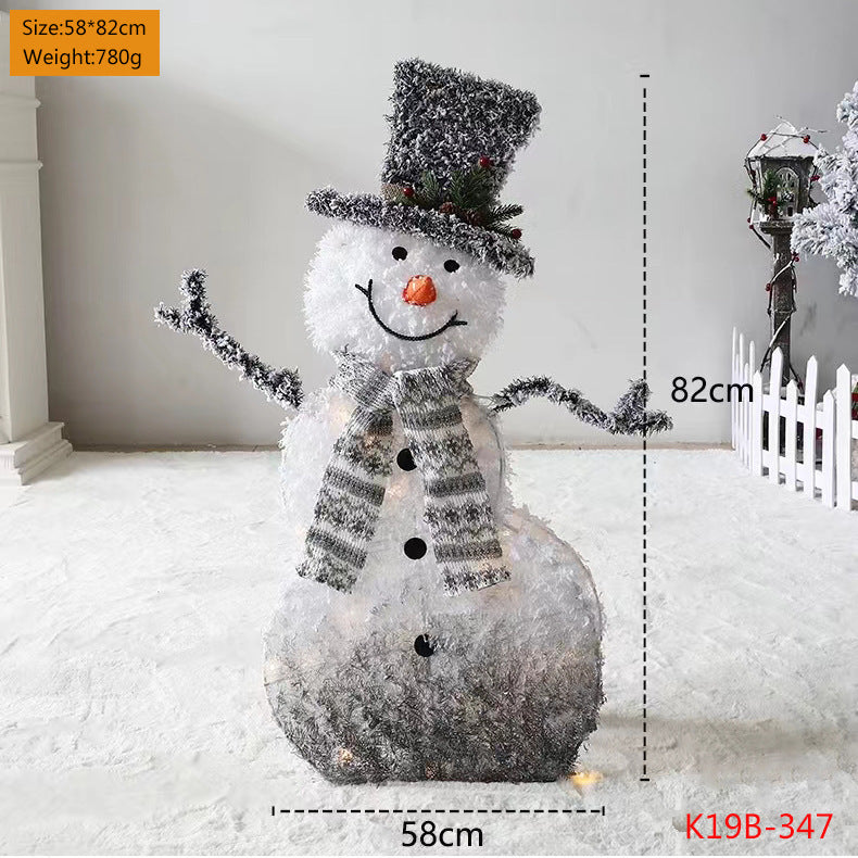 Noël Mode Lumineux Bonhomme de Neige Décorations Ornements