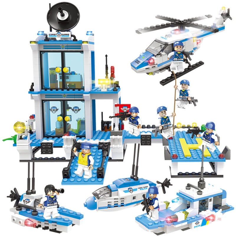 Porte-avions militaire, blocs de construction, jouets DIY pour enfants