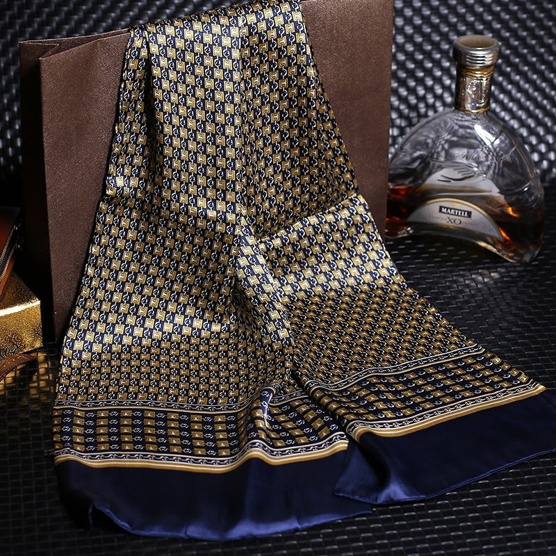 Écharpe en crêpe de soie double face pour homme