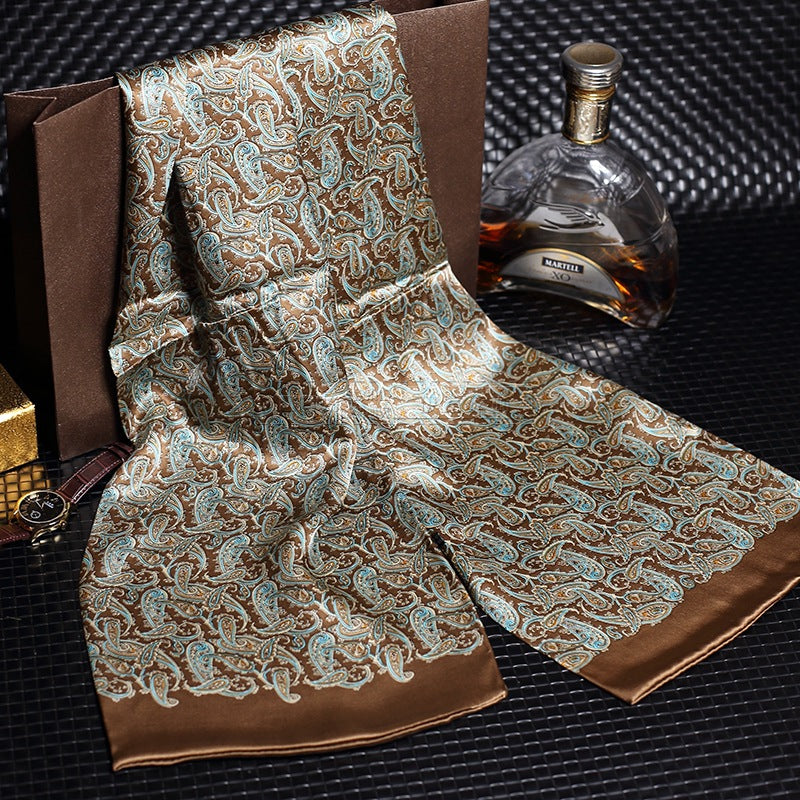 Écharpe en crêpe de soie double face pour homme