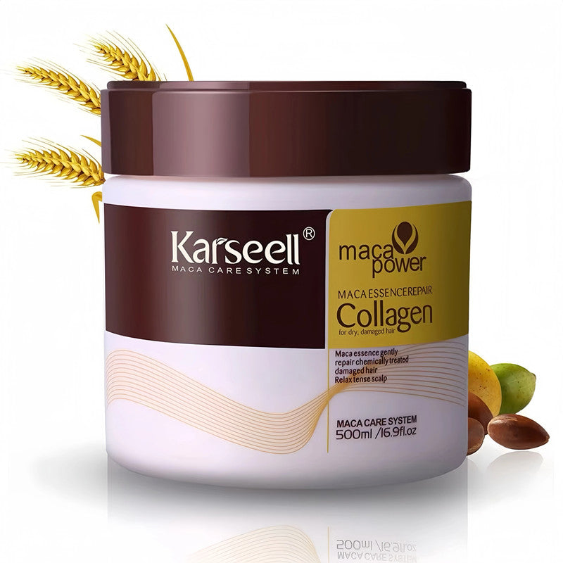 Répare la sécheresse et améliore l'agitation avec le masque capillaire à l'huile essentielle adoucissante à la crème d'huile de cuisson