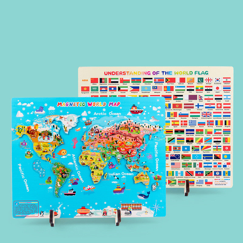 Mappemonde en bois pour enfants