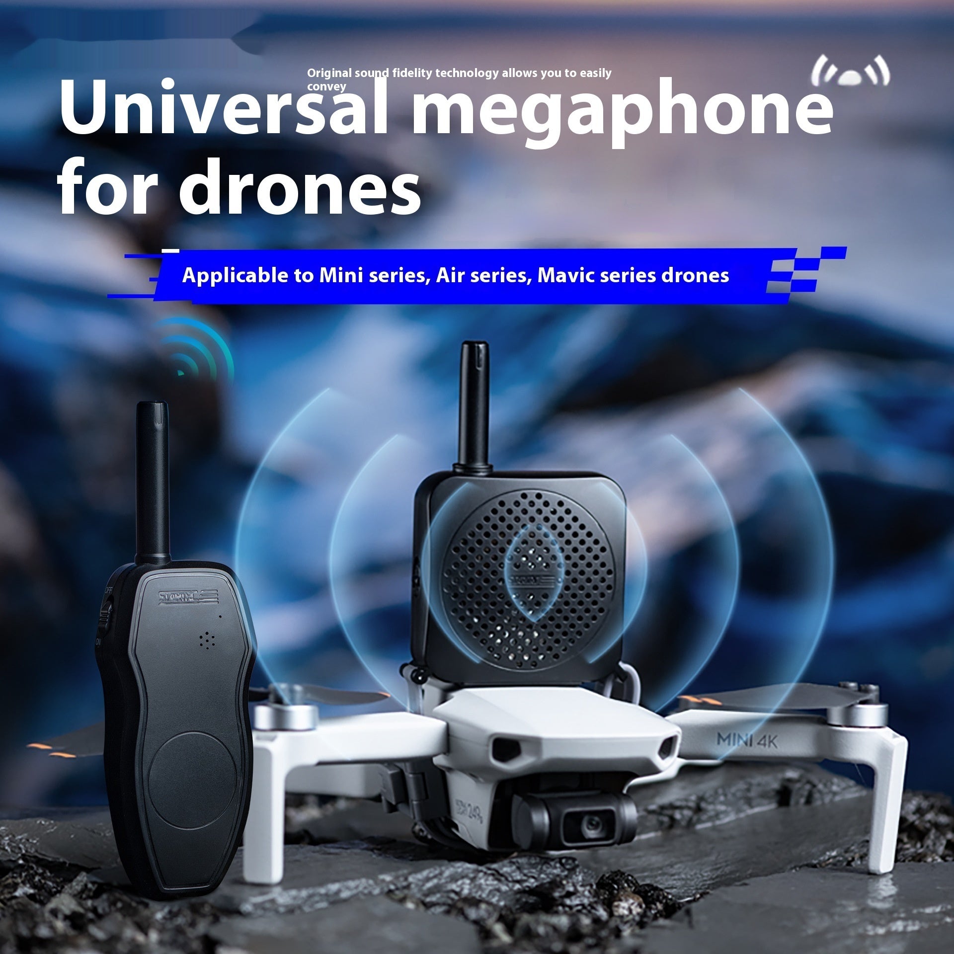 Haut-parleur mégaphone universel pour drone à haute altitude