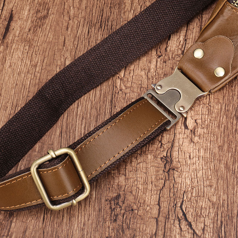 Sacoche de ceinture en cuir pour téléphone portable pour homme