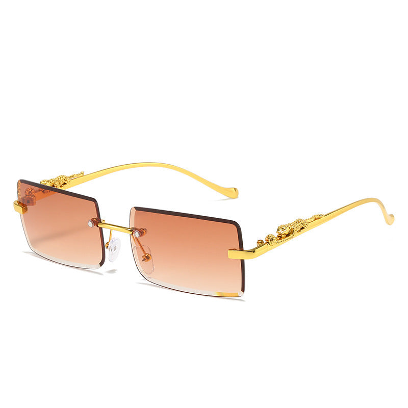 Women's Fashion Square Frameless Trimming Sunglasses