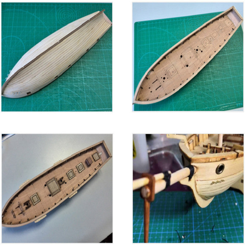 Modèle de Voilier en Bois à Assembler, Bateau à Voiles Classique Occidental DIY