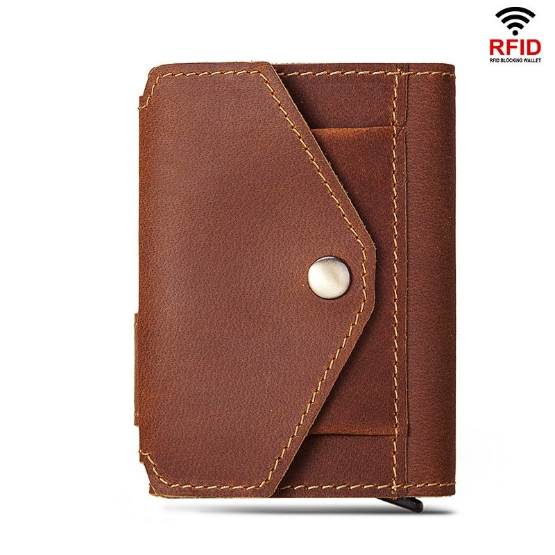 Automatic Pop-up RFID Card Holder Card Cover Anti-theft Swiping Aluminum Alloy Card Package