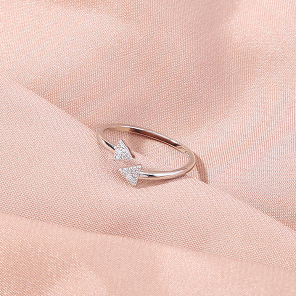 Triangle Sparkly Zircon Adjustable Ring