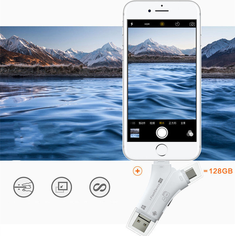 Lecteur de carte mobile TF SD multifonctionnel quatre en un universel