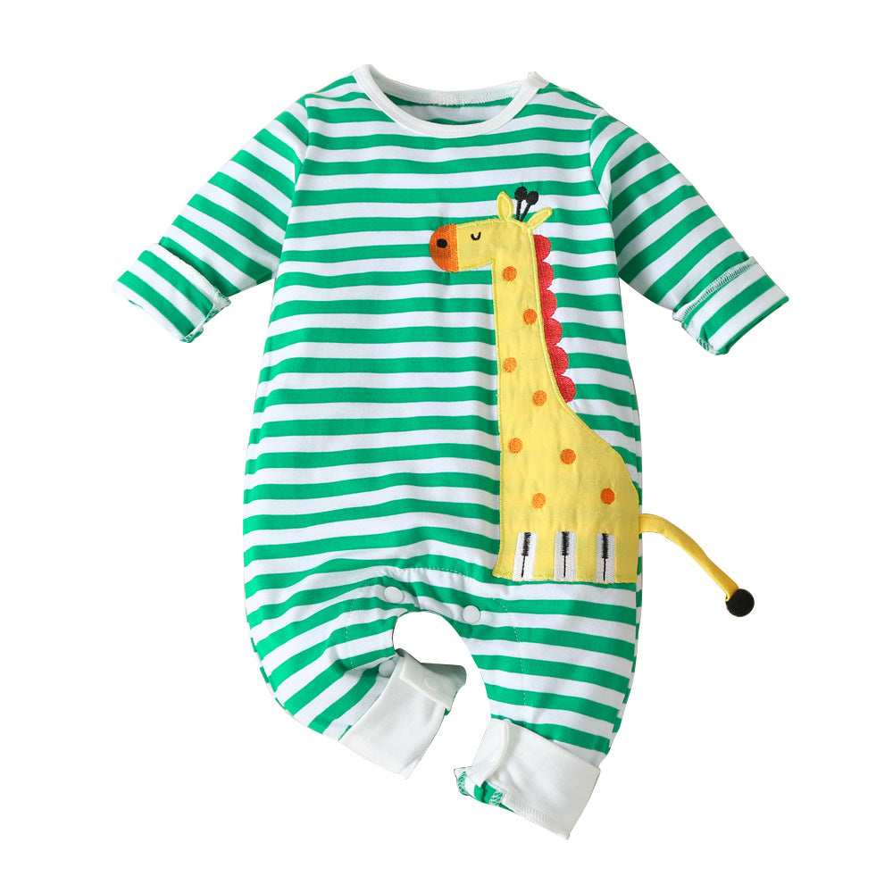 Baby Children's Romper Cartoon Christmas Deer Romper Jumpsuit